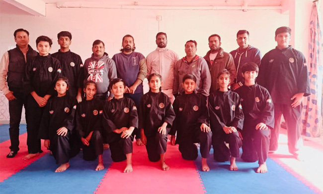  नेशनल लेवल टूर्नामेंट में भाग लेने रोहतक पहुंची उदयपुर की मार्शल आर्ट टीम