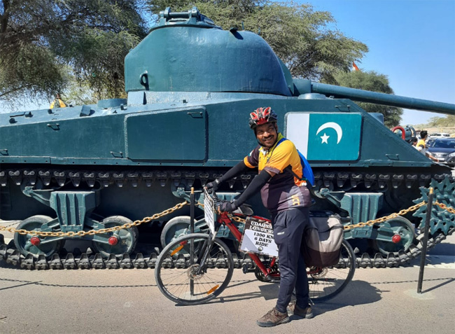  उदयपुर के साइकिलिस्ट ने सात दिनों में पूरी की 1300 किमी की साइकिल राइड