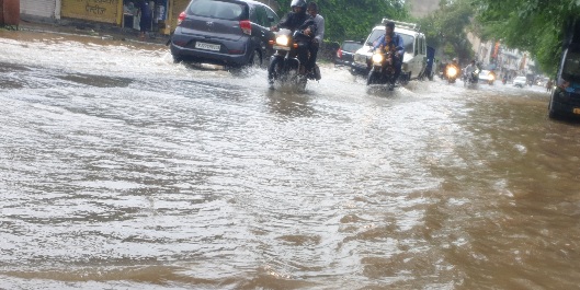  उदयपुर में पानी-पानी, पोने 3 इंच बारिश