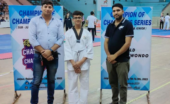  उदयपुर के धवल गोस्वामी ने नेशनल ताइक्वांडो चैंपियनशिप में लहरया परचम