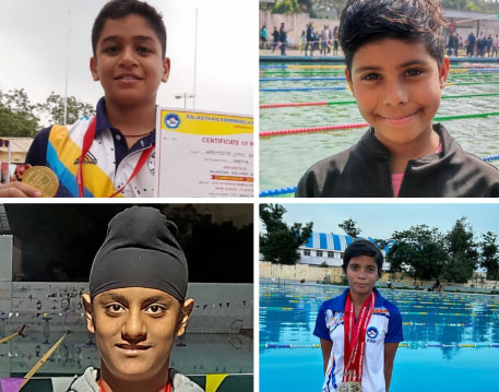  राष्ट्रीय तैराकी प्रतियोगिता में उदयपुर 4 तैराक करेंगे राजस्थान का प्रतिनिधित्व