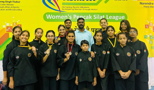  खेलों इंडिया वुमेन पेंसेक सिलाट लीग में उदयपुर के खिलाड़ियों ने जीते पदक