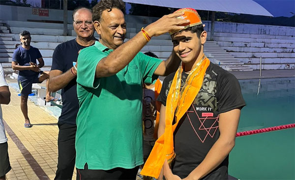  खेलगांव में हुआ इंडिया चैंपियन युग चेलानी का अभिनन्दन