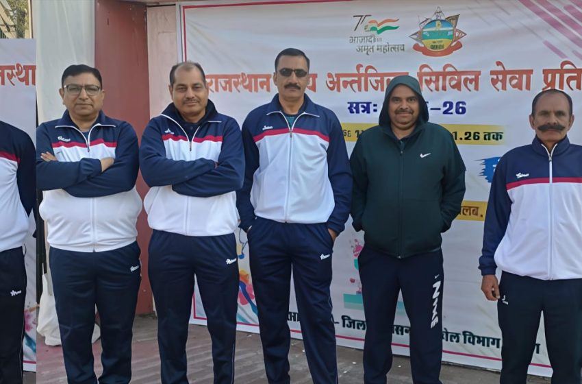 अंतरजिला सिविल सेवा टेबल टेनिस प्रतियोगिता में उदयपुर बना उपविजेता