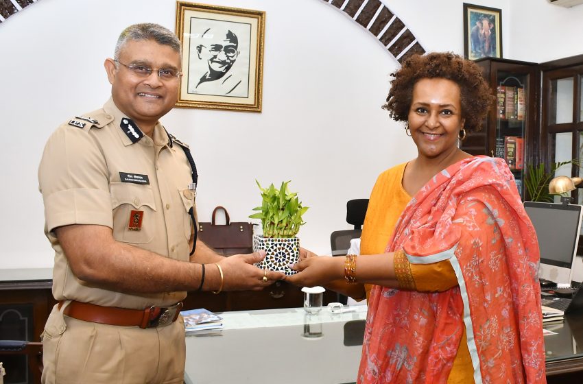 यूनिसेफ के उच्च अधिकारियों की आईजी से शिष्टाचार भेंट
